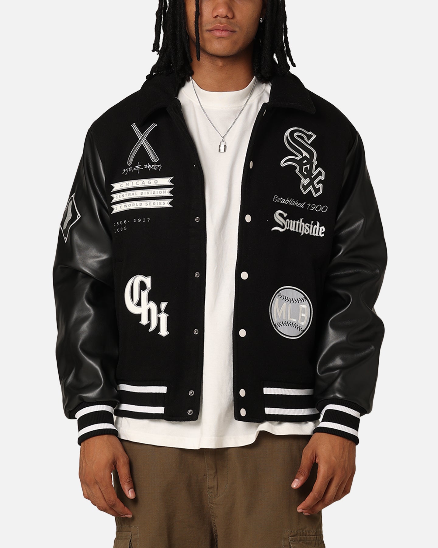Majestic Athletic Chicago White Sox City PU Melton Letterman