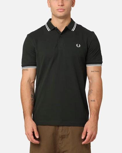 Fred Perry Twin Tipped Polo Shirt Night Green/Snow White