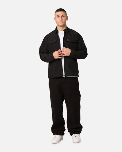 Fred Perry Zip Overshirt Jacket Black