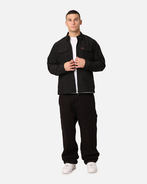 Fred Perry Zip Overshirt Jacket Black