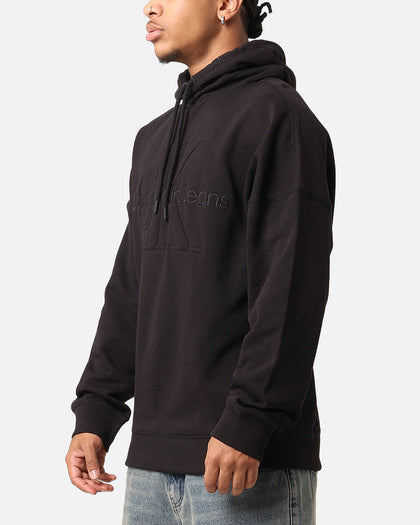 Calvin Klein Premium Monologo Hoodie Black
