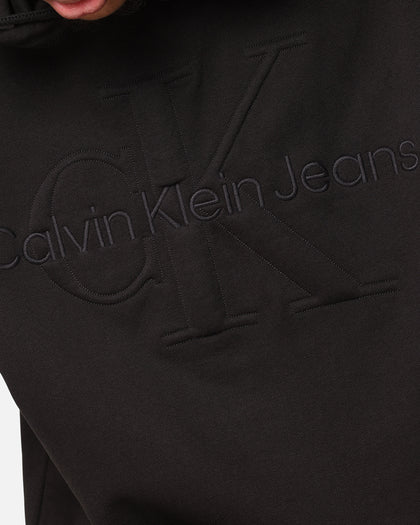 Calvin Klein Premium Monologo Hoodie Black