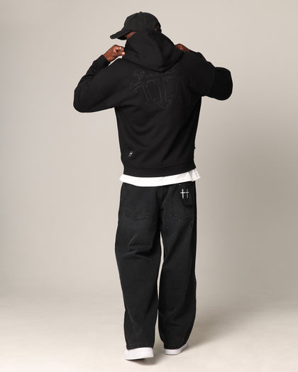 Saint Morta Sorrows Zip Hoodie Black