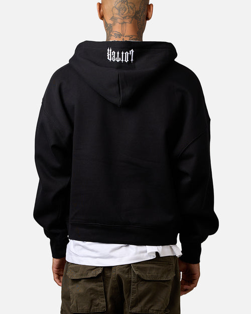 Loiter Rave Rhinestone Hoodie Black