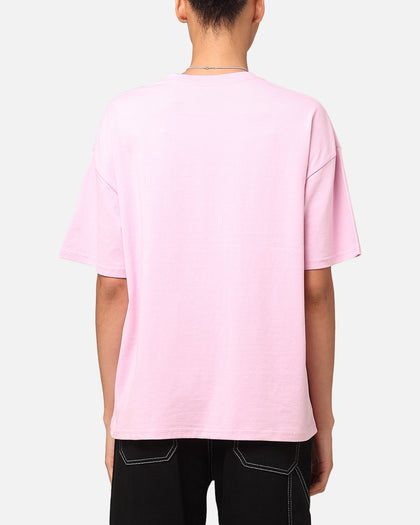 X-Girl Women's Contrast Oval Oversized T-Shirt Baby Pink