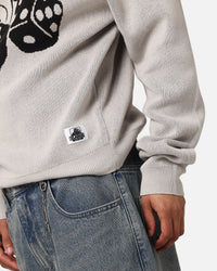 X-Large Fire Dice Knit Crewneck Cream