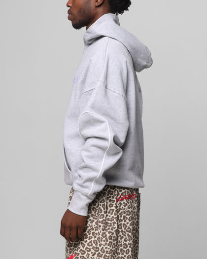 Loiter Pin Line Premium Hoodie Grey Marle