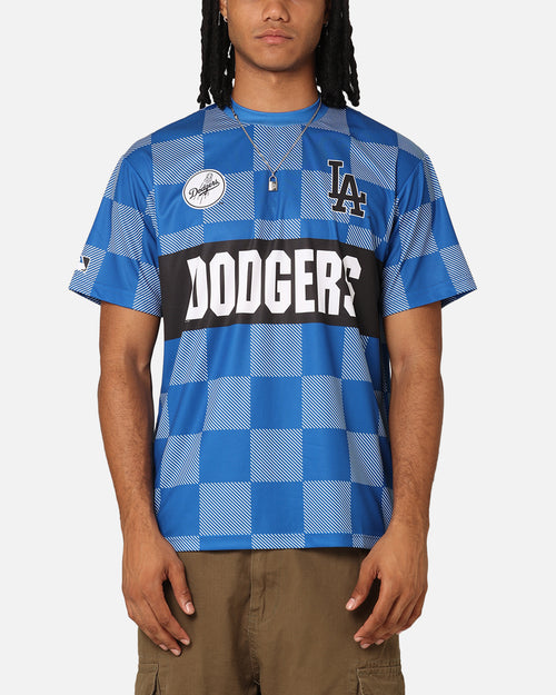 Majestic Athletic Los Angeles Dodgers Team Line Checkered Jersey White/Royal