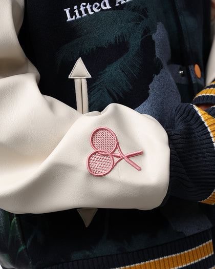 Lifted Anchors "Kournikova" Varsity Tennis Jacket Deep Navy