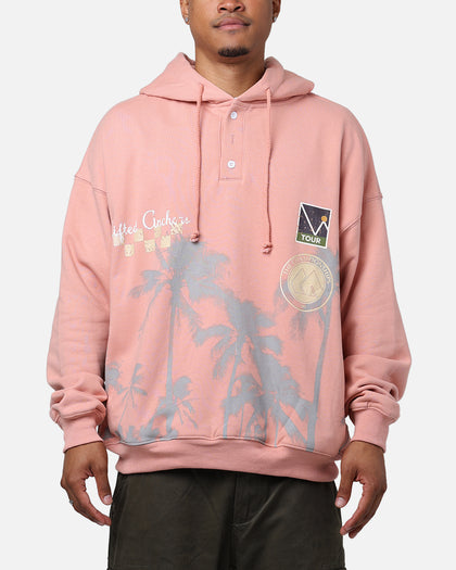 Lifted Anchors "Wimbledon" Henley Hoodie Dust Rose