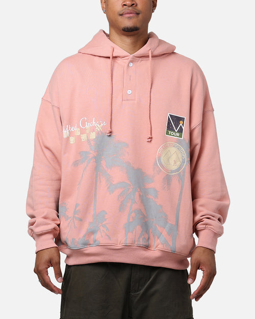 Lifted Anchors "Wimbledon" Henley Hoodie Dust Rose