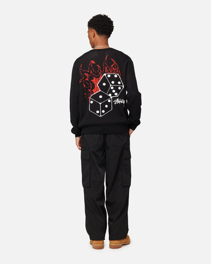 Stussy Fire Dice Sweater Black