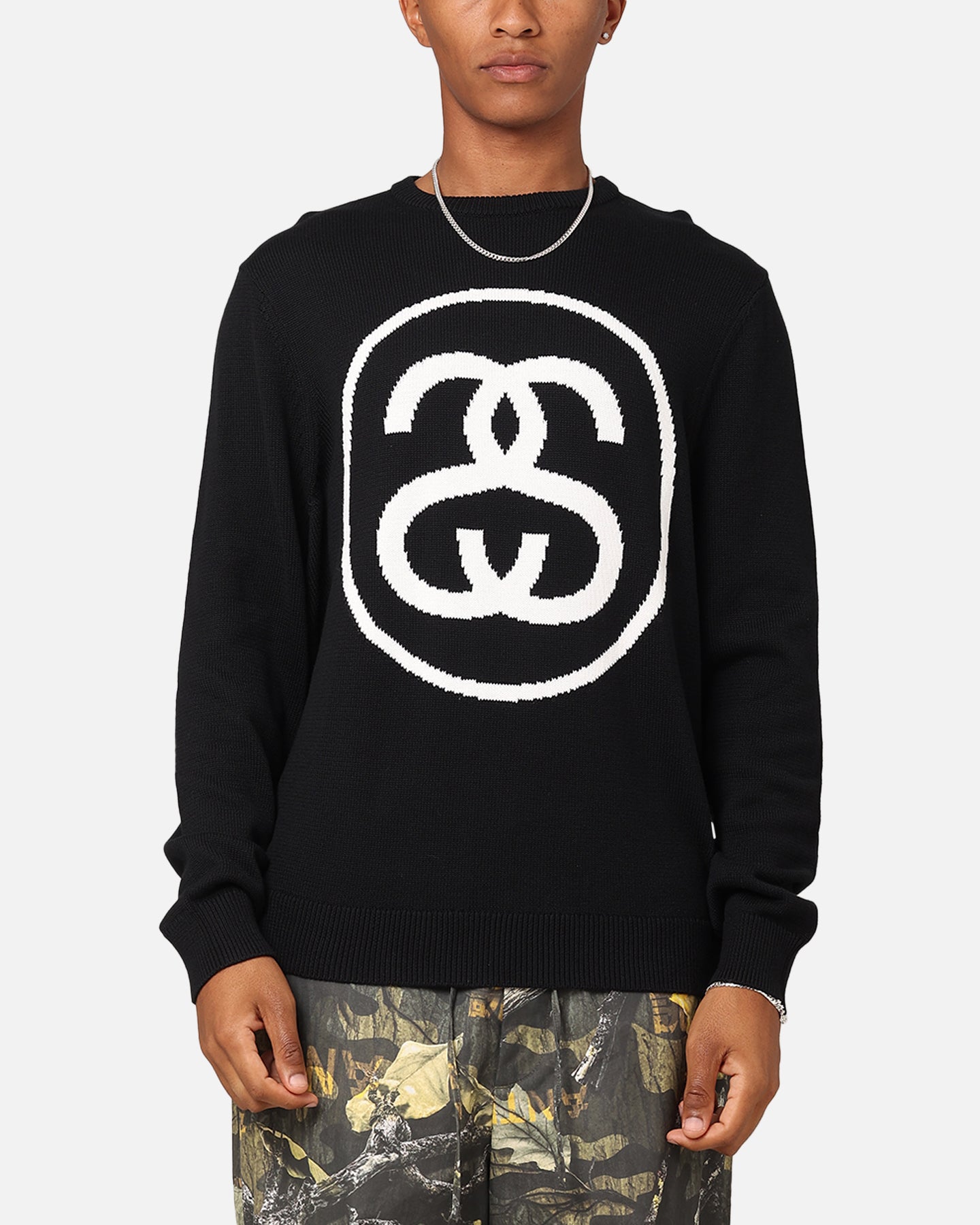 Stussy SS Link Sweater Black | Culture Kings