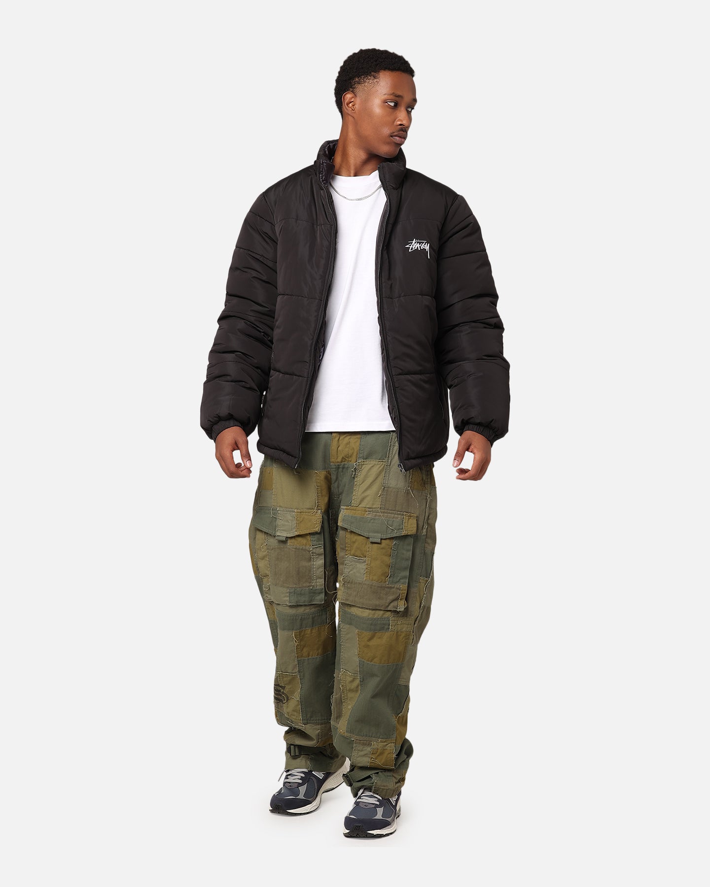 Stussy Stock 8 Ball Puffer Jacket Black | Culture Kings