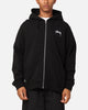Stussy Stock Embroidery Full Zip Hoodie Black
