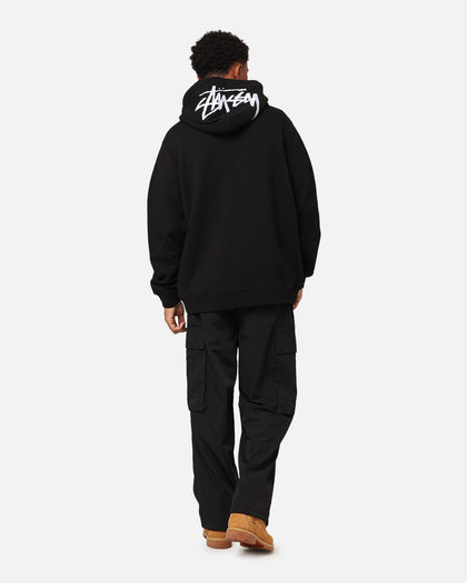 Stussy Stock Embroidery Full Zip Hoodie Black