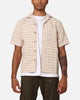 XXIII Jacquard Weave Button Up Shirt Cream/White
