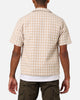 XXIII Jacquard Weave Button Up Shirt Cream/White