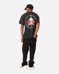 Saint Morta Death Wish Patrol T-Shirt Black Acid Wash