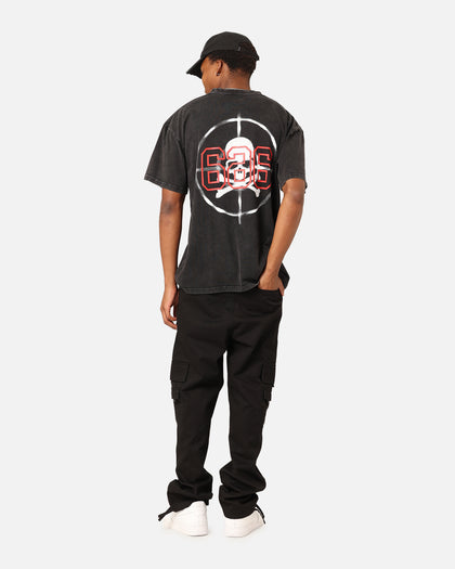Saint Morta Death Wish Patrol T-Shirt Black Acid Wash