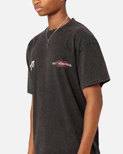Saint Morta Death Wish Patrol T-Shirt Black Acid Wash