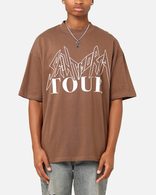 Saint Morta Tour Mock T-Shirt Brown