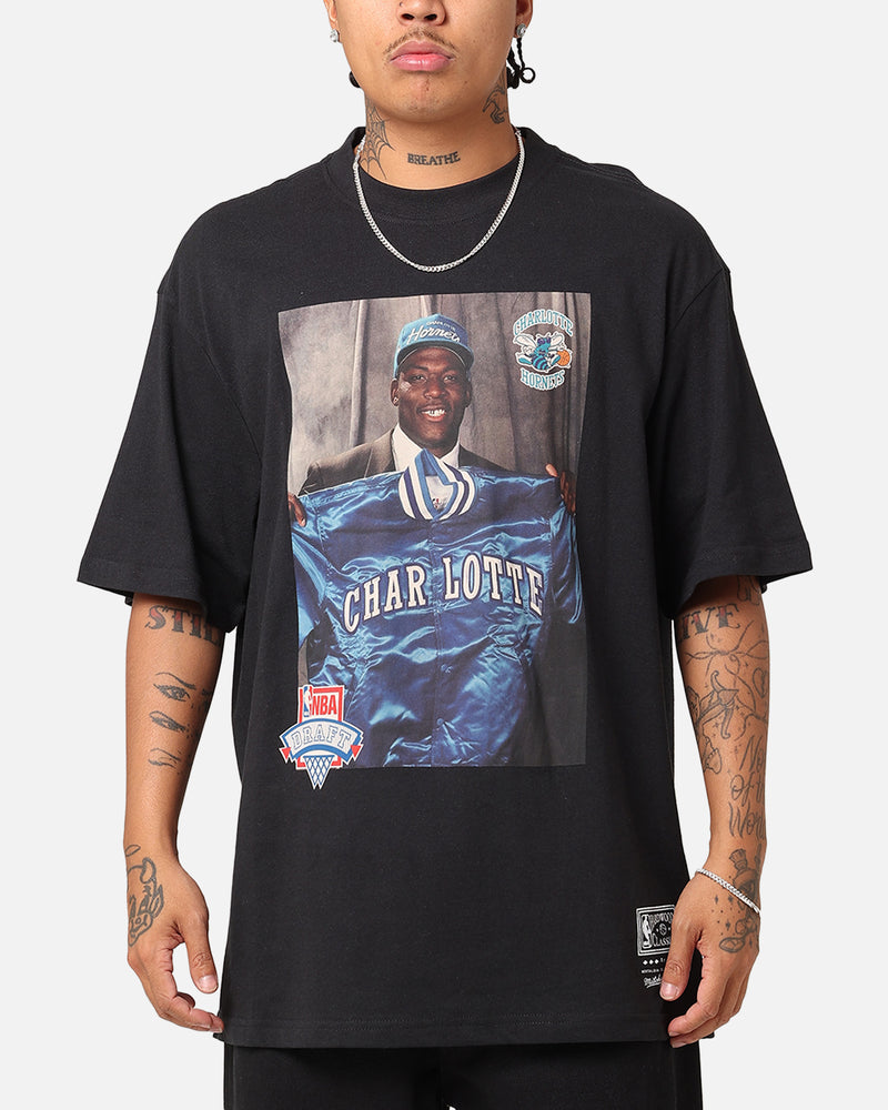 Mitchell & Ness Charlotte Hornets 1991 NBA Draft T-Shirt Faded Black