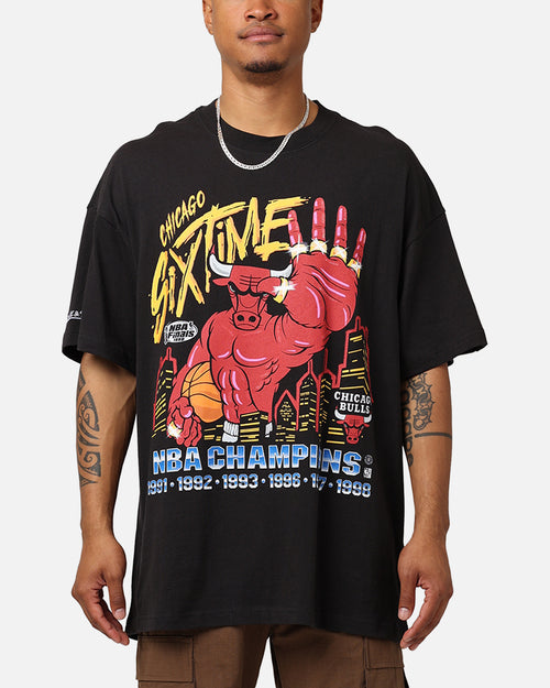 Mitchell & Ness Chicago Bulls Six Time T-Shirt Black