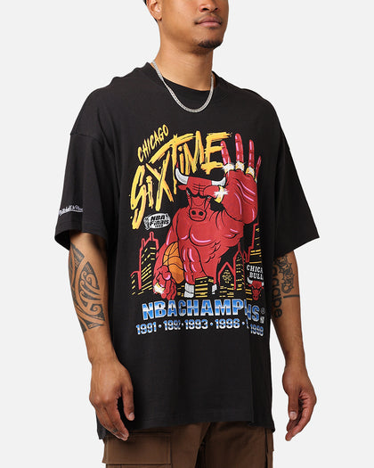 Mitchell & Ness Chicago Bulls Six Time T-Shirt Black
