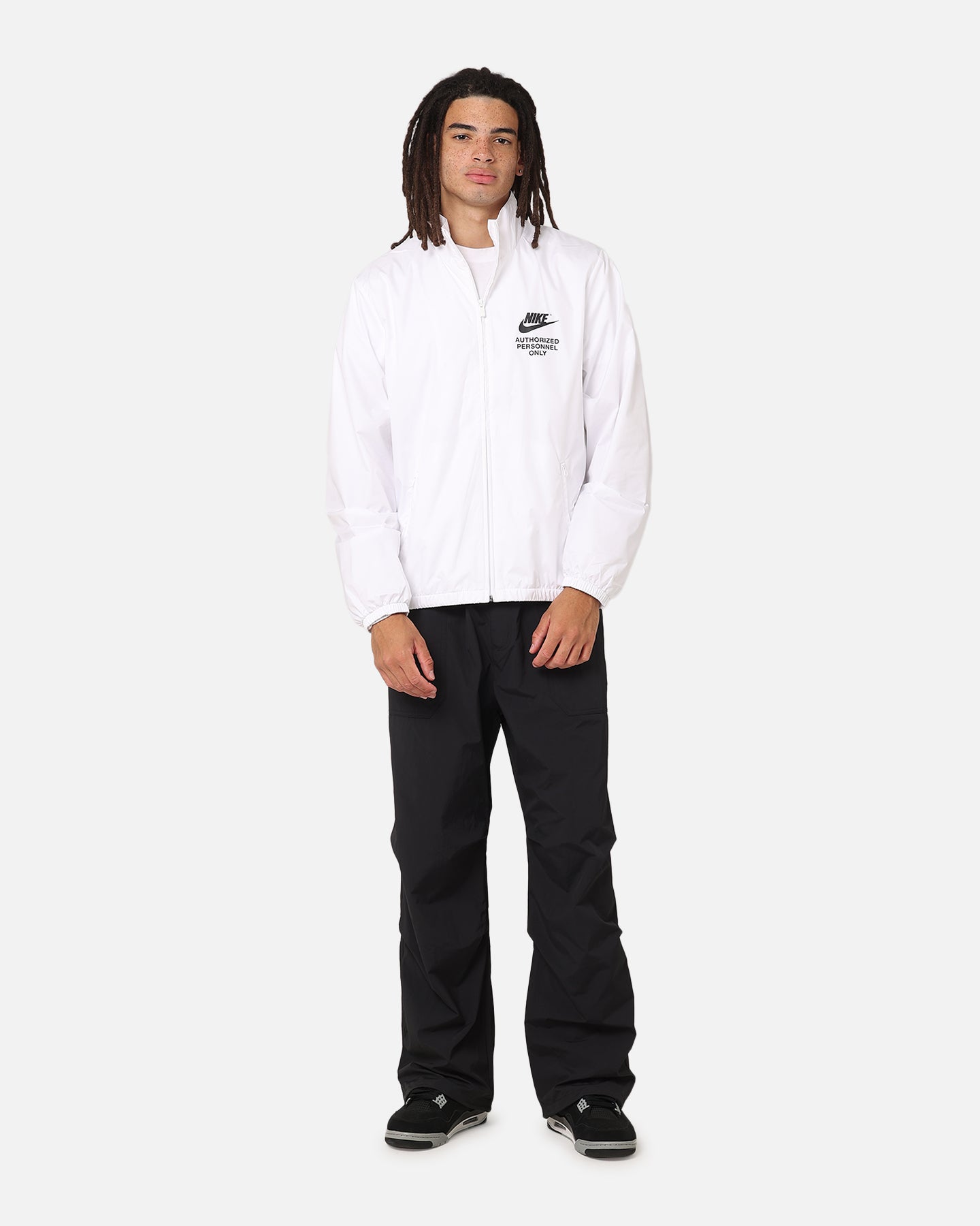 Nike Woven Full Zip Jacket White/White/Black | Culture Kings