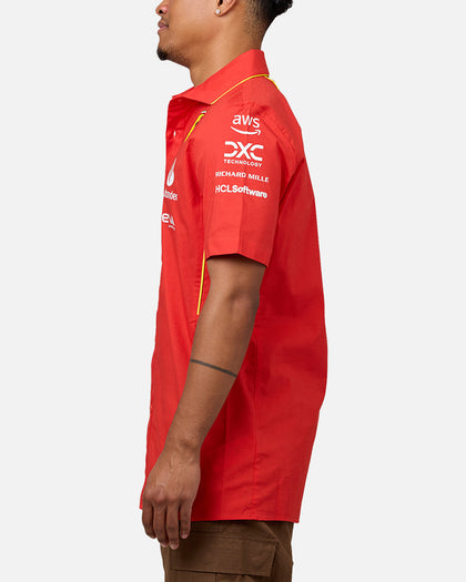 Puma X Scuderia Ferrari 2024 Team Button Up Shirt Burnt Red