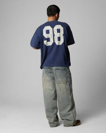 Loiter Human Box T-Shirt Blue