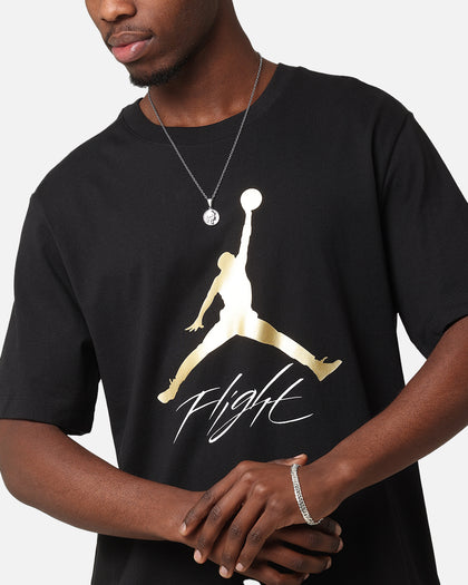 Jordan Jumpman Flight T-Shirt Black/Metallic Gold