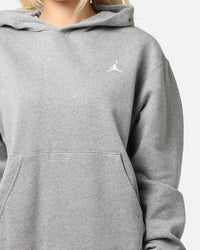 Jordan Brooklyn Fleece Pullover Hoodie Carbon Heather/White