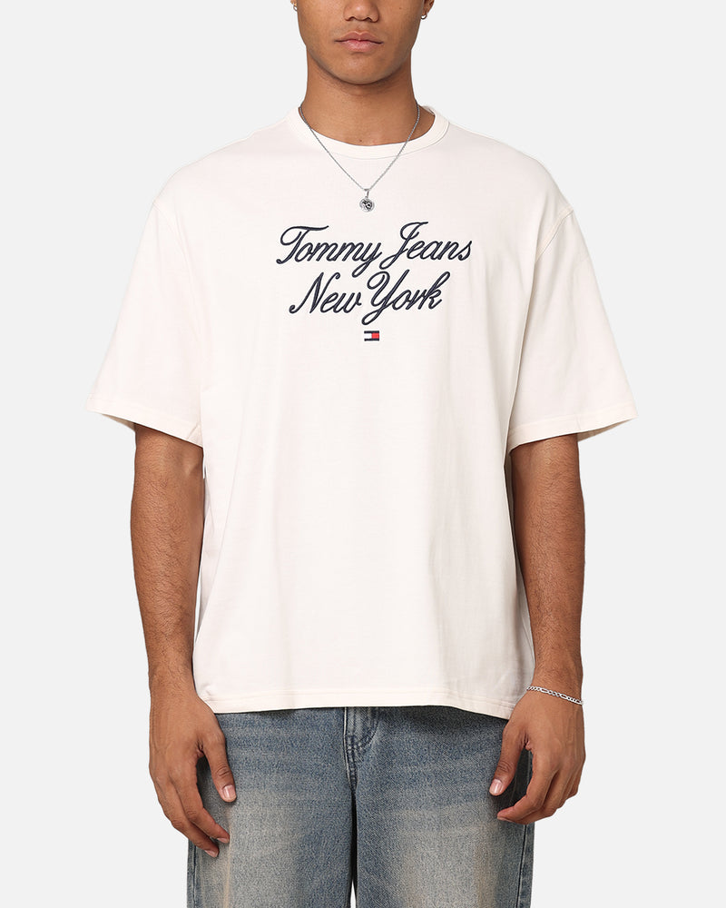 Tommy Jeans TJM OVZ Luxe Serif T-Shirt Ancient White