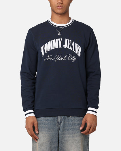 Tommy Jeans TJM Reg Tipping Varsity Crewneck Dark Night Navy