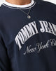 Tommy Jeans TJM Reg Tipping Varsity Crewneck Dark Night Navy