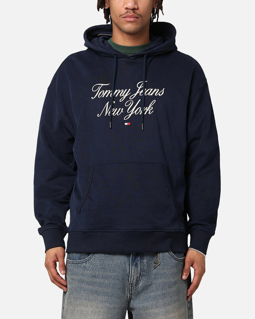Tommy Jeans TJM Luxe Serif Relax Hoodie Dark Night Navy