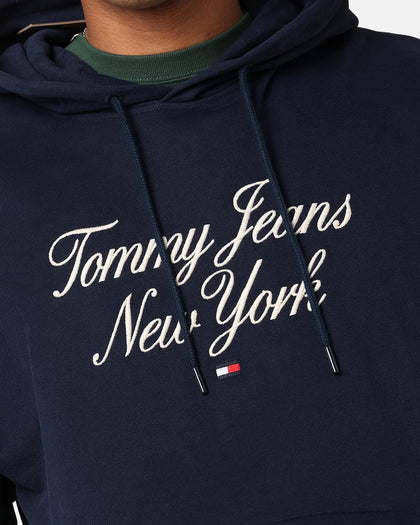 Tommy Jeans TJM Luxe Serif Relax Hoodie Dark Night Navy