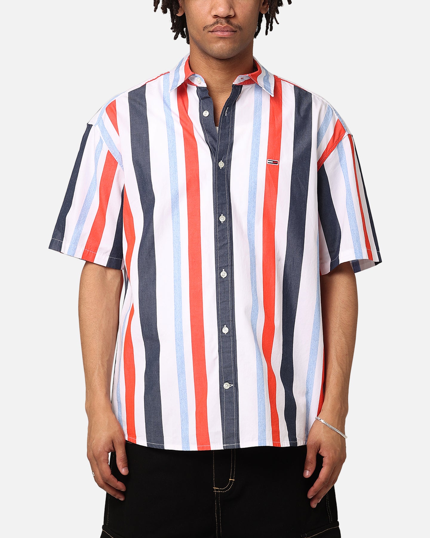 Tommy Jeans TJM Relax Stripes Shirt White Stripe | Culture Kings