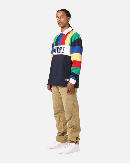 Tommy Jeans TJU Archive Games Multi Rugby Shirt Twilight Indigo