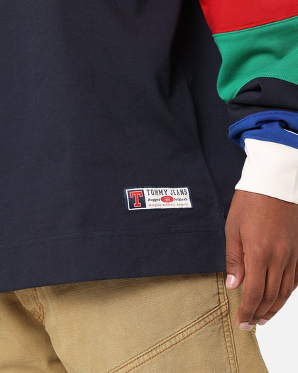 Tommy Jeans TJU Archive Games Multi Rugby Shirt Twilight Indigo