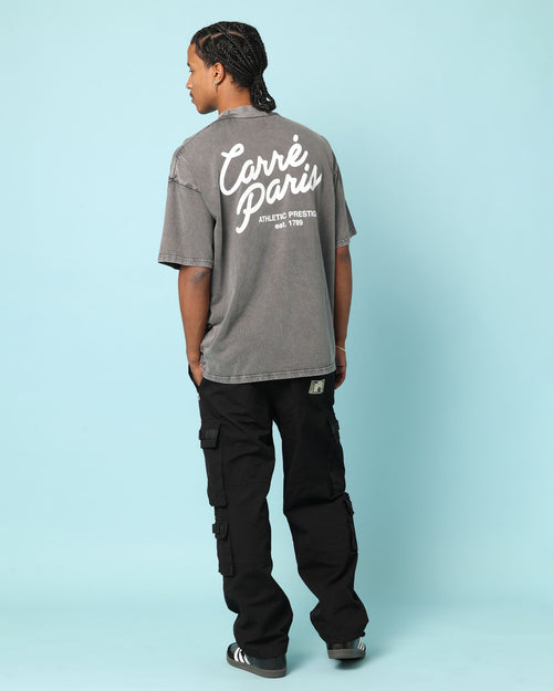 Carré Gorgeous Script Oversized T-Shirt Washed Charcoal