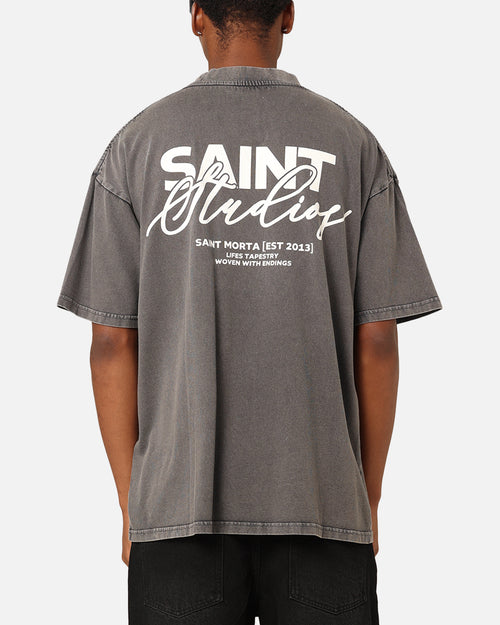 Saint Morta Saint Studios T-Shirt Washed Charcoal