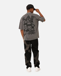 Saint Morta Do Not Disturb T-Shirt Washed Charcoal
