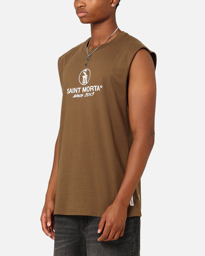 Saint Morta Emblem Muscle T-Shirt Army Green