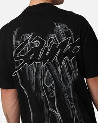 Saint Morta Veiled Mock Neck T-Shirt Black