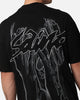 Saint Morta Veiled Mock Neck T-Shirt Black