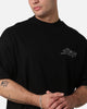 Saint Morta Veiled Mock Neck T-Shirt Black