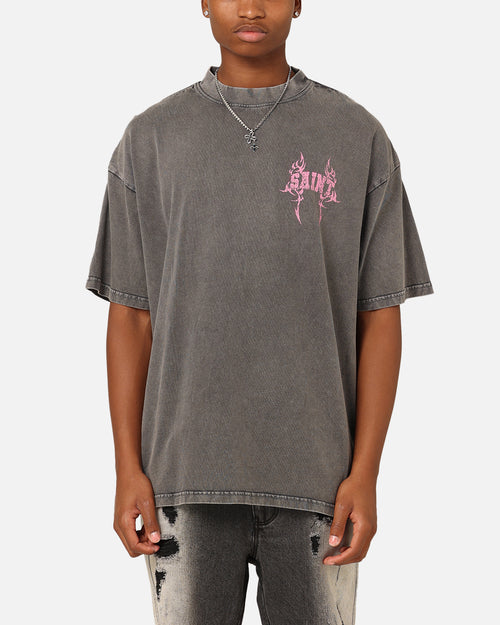 Saint Morta Wraith Crucifix T-Shirt Washed Charcoal